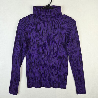 Athleta Flurry Elemental Seamless Turtleneck Top Base Layer Purple XS