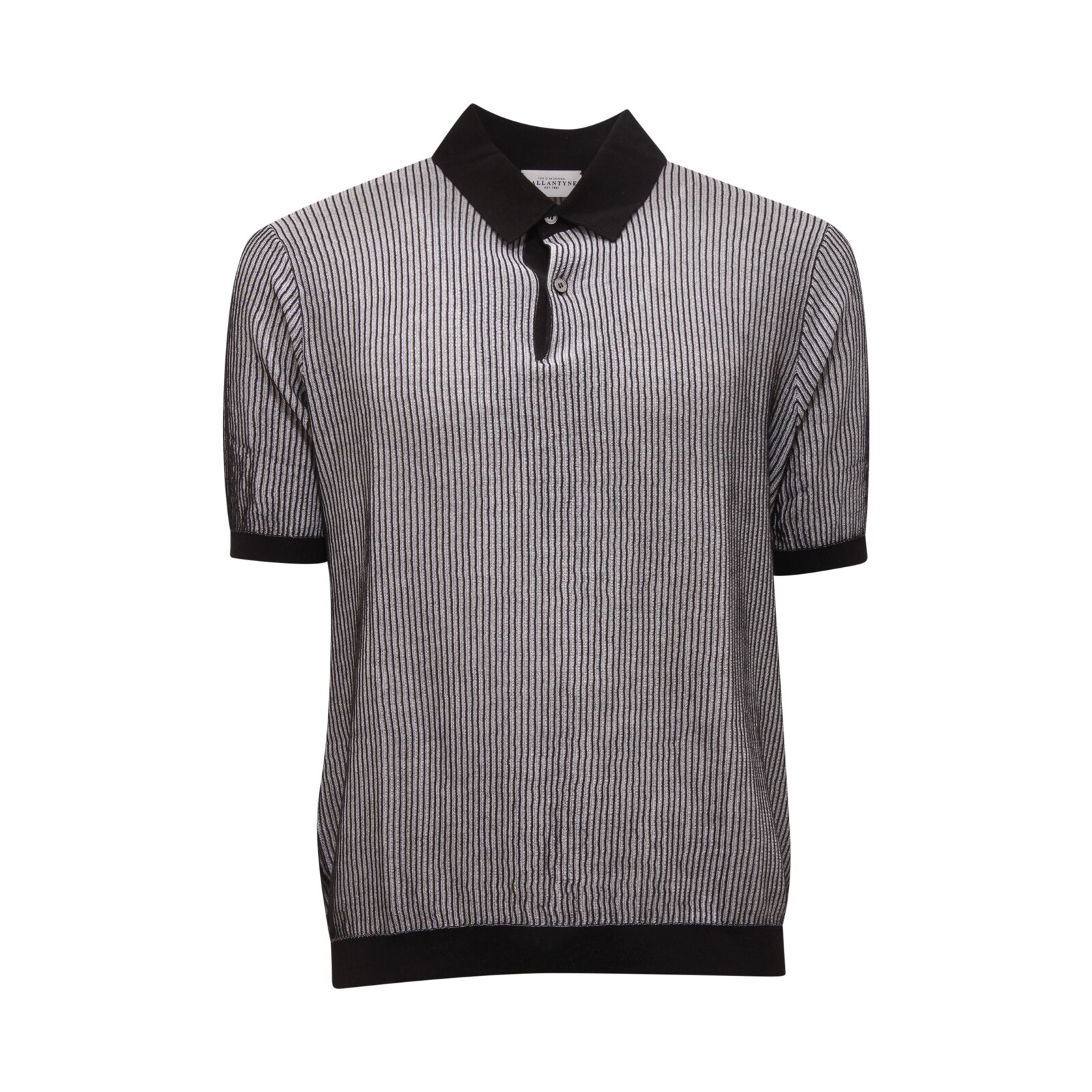 1791AS мужская рубашка поло polo uomo BALLANTYNE черный/белый