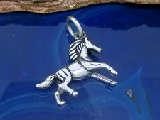 Pony Cavallo Puledro 925 Sterling Ciondolo IN Argento 3D Cavallo Animali