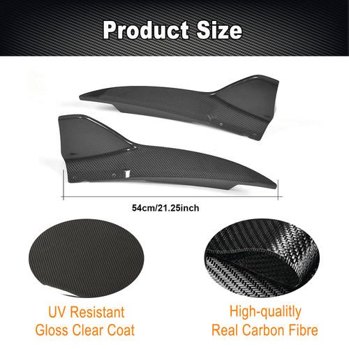 For LEXUS IS350 Sedan 17-18 REAL Carbon Rear Bumper Lip Splitter Flaps Spoiler - Picture 6 of 11