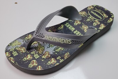 Havaianas Little Kid's Gray Star Wars Themed Flip Flop Sandals Size US 3/4Y 