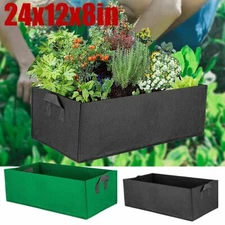 1/2Pcs Planting Grow Bag Fabric Raised Flower Bed Garden Vegetable Planter Large
