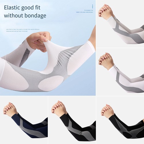 DETUCK Manchons Bras Cyclisme UV UPF50+ - Manches Rafraîchissantes Compression Anti-UV Outdoor