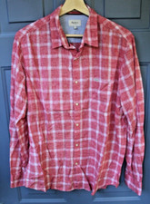 PEPE JEANS Mens Shirt Size Large Plaid Red Fr...