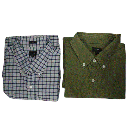 Lot 2 J.CREW Oxford Slim Black Label Mens Shirt L Cotton Designer Dapper Casual - Bild 2 von 10