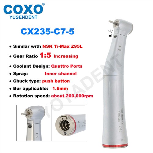 COXO Dental Handstück Fiber Optic High Speed Turbine LED Low Speed Winkelstück - Picture 206 of 216