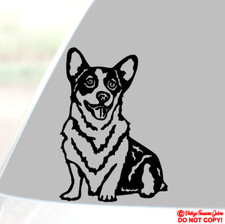 WELSH CORGI DOG Vinyl Decal Sticker Car Window Bumper Puppy Pembroke Cardigan
