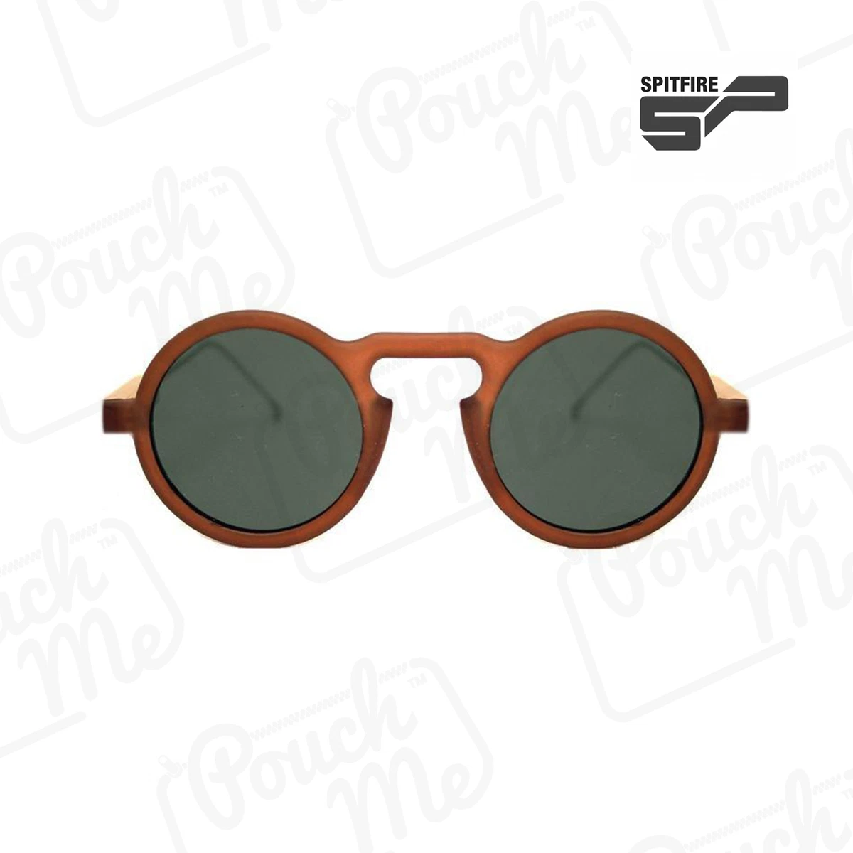 Spitfire UK Lennon 5 Round Retro Designer Sunglasses Shades Brown