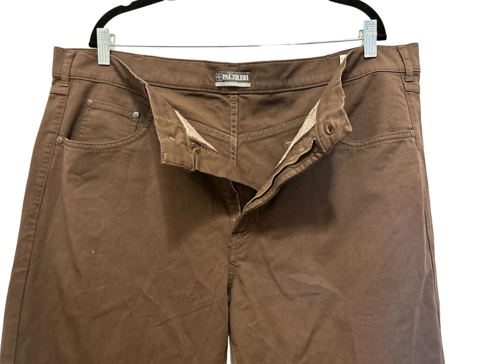 Pantalones chinos de algodón marrón pilar Pal para hombre hechos en Italia talla 46 Foto 2 de 4