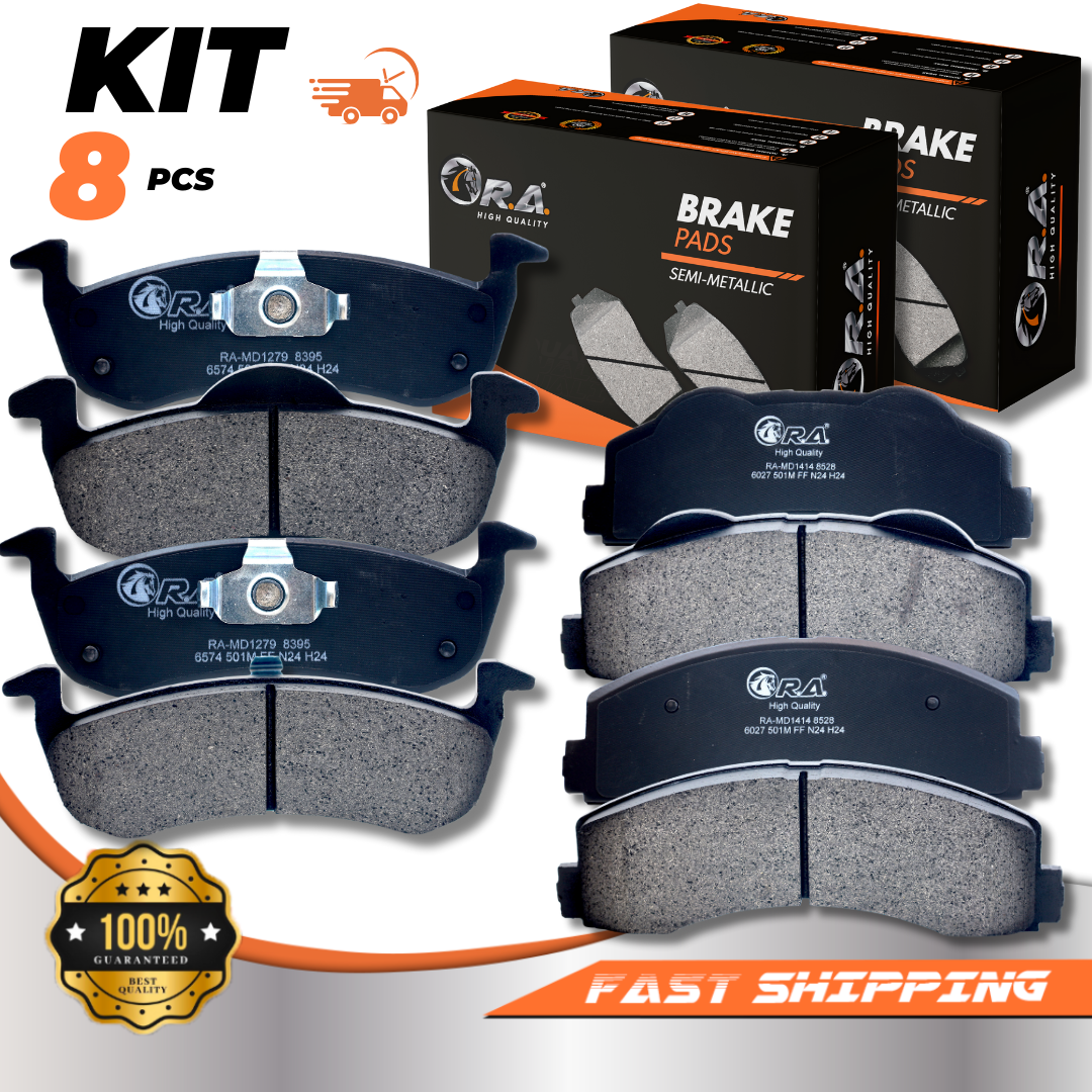 High-Performance Front & Rear Disc Brake Pads for 2010-2017 Lincoln Navigator 3.5L