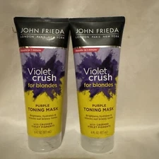 2-John Frieda Violet Crush For Blondes Purple Toning Mask 6 fl oz