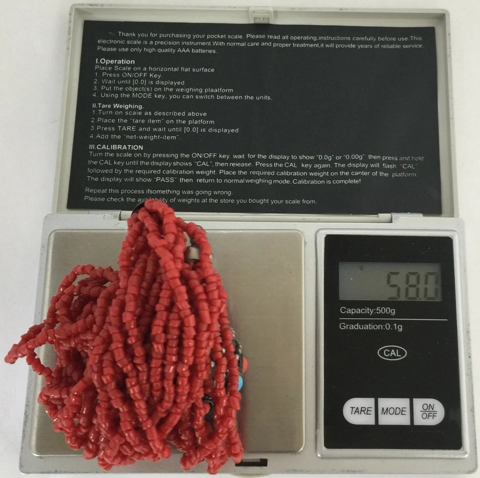 COLLIER MULTI RANG/ PENDENTIF/ MICRO PERLES/ METAL ALLIAGE/ FONTE DE VERRE/ 1970 - Photo 3/4