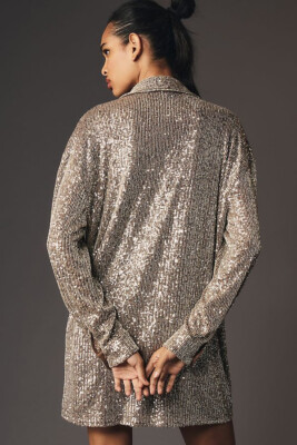 flat white sequin tunic dress Flat White Sequin Tunic Dress