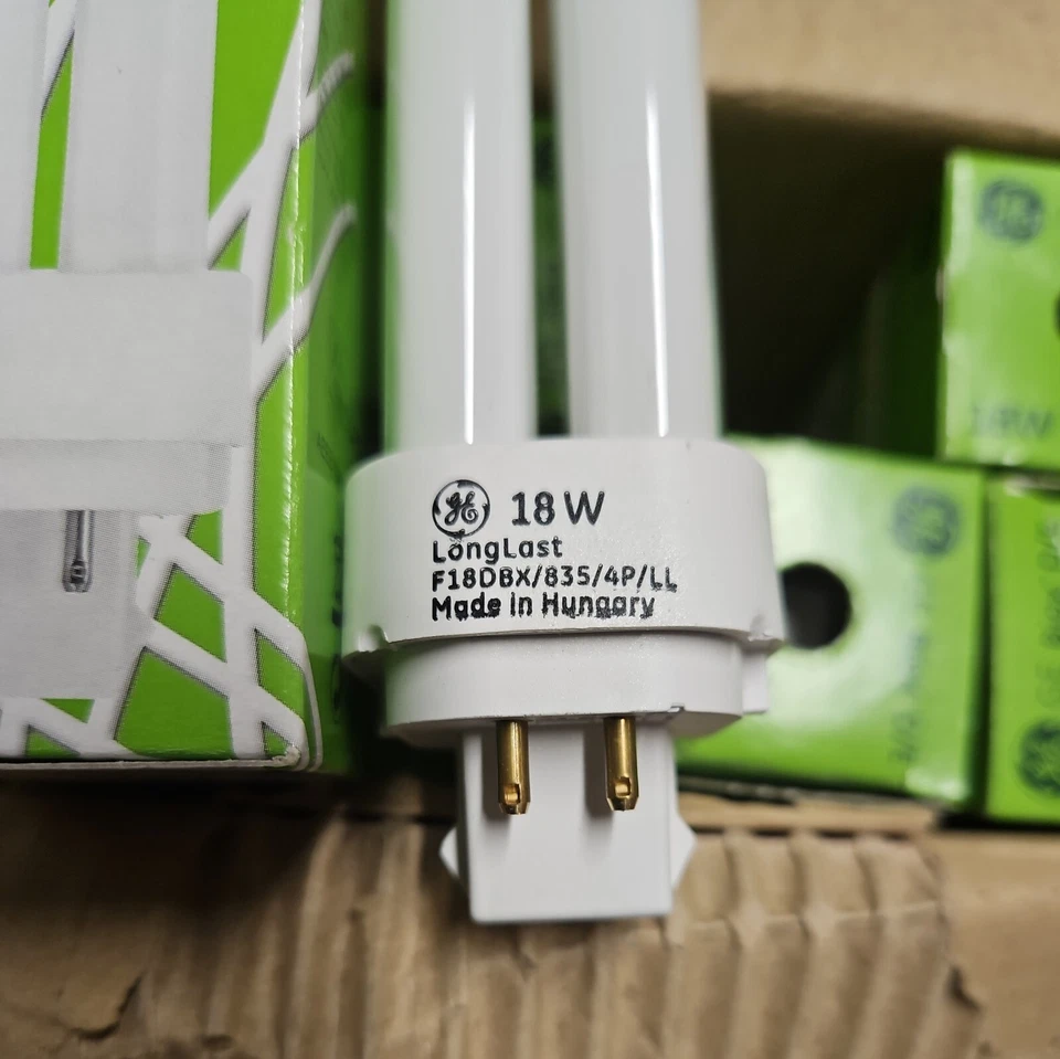 10x GENERAL ELECTRIC BIAX D/E 18W 4 PIN G24Q-2  1200 LUMEN - Image 2 of 4