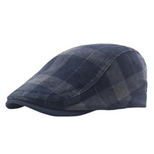 Hommes Journaux Casquette Velours Béret Rétro Carreaux Gatsby Chapeau Plat