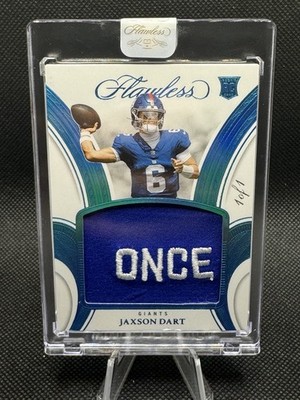 2025 Flawless #RP JDT Jaxson Dart Rookie Patches 1/1 - Holy Grail 1 Of 1 RC