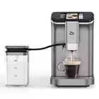 Single Cup Fully Automatic Espresso Machine in Silver with Built-In Grinder and