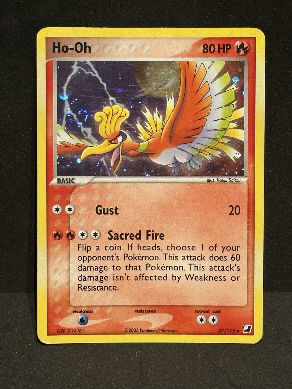Ho-Oh 27/115 Unseen Forces Deck Exclusives Cosmos Holo Pokemon TCG Card - swirl