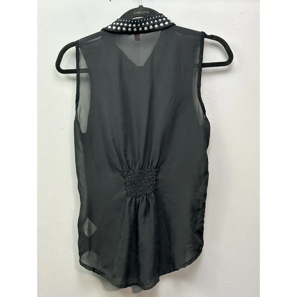 Бонго Y2K без рукавов верхний женщин большой чистый назад с заклепками Goth Whimsigoth - Изображение 2 из 4