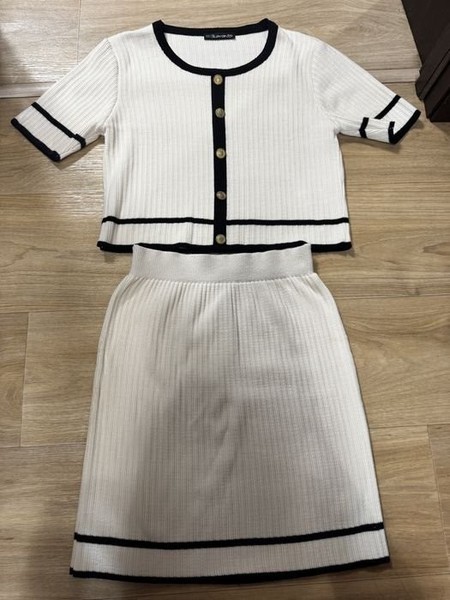 Women Maje Suit White Knit 38
