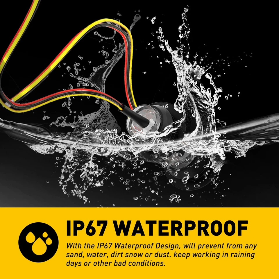 20x Doble Color Redondo Ámbar Rojo LED Luces Laterales Marcadoras Remolque Camión Bala 12V Foto 4 de 4