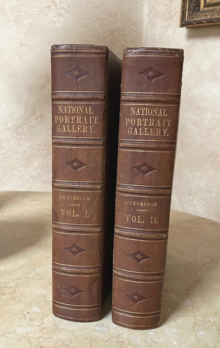 RARE ! CIVIL WAR  NATIONAL PORTRAIT GALLERY of EMINENT AMERICANS in 2 Vols. 1862