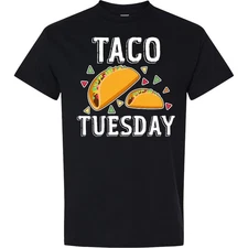 Inktastic Taco Tuesday T-Shirt Tacos Illustration Holiday Celebration Mexican