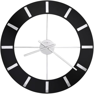 Howard Miller Yates Wall Clock II 549-477   High-Gloss Black Finish with Quartz
