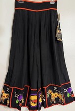 NEW Platinum Dorothy Schoelen Wide Culotte Pants 12 VTG TRIABL ECLECTIC RESORT