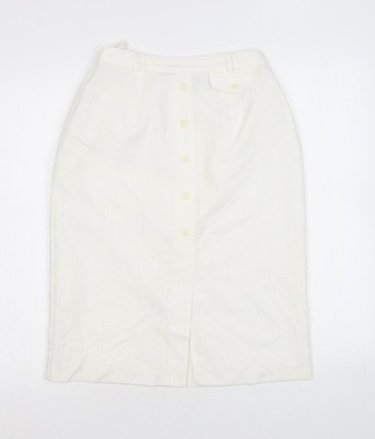 Berkertex Damen weiß Polyester gerade & Bleistiftrock Größe 12 Knöpfe