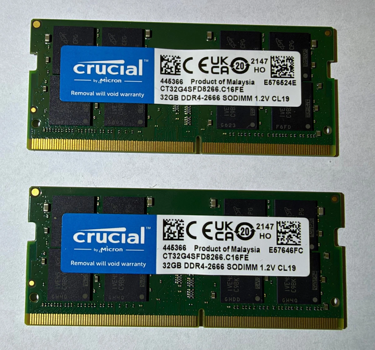 25+ Crucial DDR4 SDRAM 64 GB Total Capacity Memory (RAM) for sale