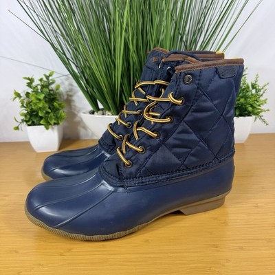 Sperry Saltwater Top Sicer Nylon Duck Boots Navy STS23072  display picture 2