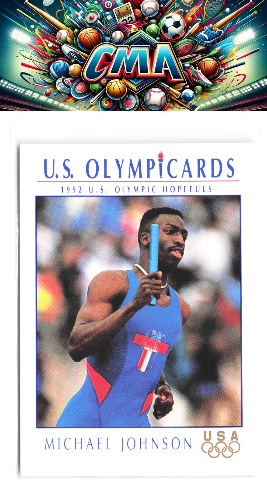 1992 Impel Olympicards: 1992 U.S. Olympic Hopefuls #87 Michael Johnson