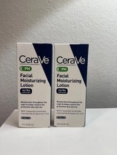 2 Pack CeraVe PM Facial Moisturizing Lotion 3 oz each NEW IN BOX  