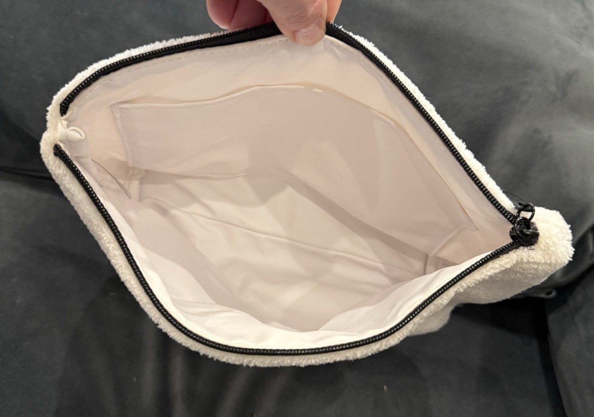 CHANEL Beauty White Cosmetic Pouch Fuzzy | eBay