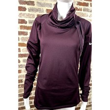 Nike Dri Fit Funnel Neck W/ Tie Long Sleeve Pullover Athleisure Women's Size L