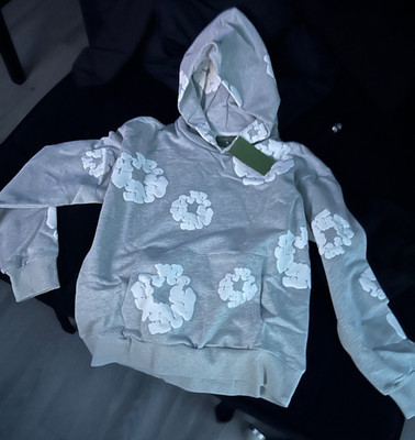Denim Tears men grey hoodie size medium pullover sweater jacket thick heavy heat