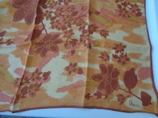Vera Neumann Brown Orange Flowers Woman's Silk Scarf