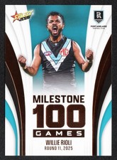 2026 AFL SELECT FOOTY STARS MILESTONE CARD - [PORT ADELAIDE] - MG73 Willie RIOLI