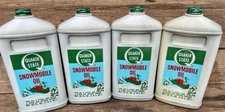 Lot 4 Full Vintage QUAKER STATE SNOWMOBILE OIL 1 QT 32oz bottles Nice Graphics