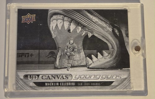 2024-25 Upper Deck Young Guns Canvas Black & White Macklin Celebrini Mint + C360