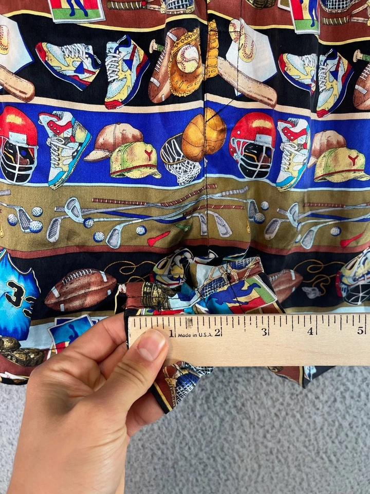 Pantalones Cortos de Seda Nicole Miller XL Edición Limitada Años 90 Gráfico Deportivo AOP Foto 4 de 4