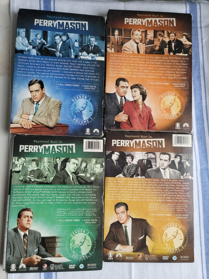 Perry Mason: Temporadas 1-4 (DVD) Raymond Burr, Temporada 1 2 3 4 + Película 1 Colección Foto 3 de 4
