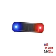 Emergency Strobe Light Strip Ultra Mini Solar Warning Blue Lightred Light