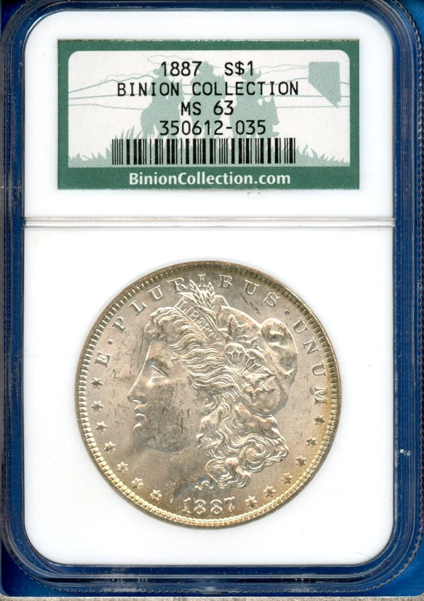 NGC Grade MS 63 1887 Year Morgan US Dollars (1878-1921) for sale