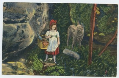 Chattanooga Tn Rocky City Garden Little Red Riding Hood Vintage Postcard