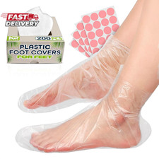 200 Pcs Plastic Socks for Moisturizing Feet – Leak-Proof Foot Gloves for Moistur