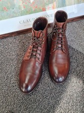 Braune Stiefeletten  Leder  Sehr Gut  Größe  43