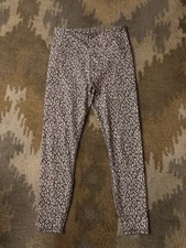 VARLEY Cheetah Print High Waist Cropped Leggings Sz M EUC 
