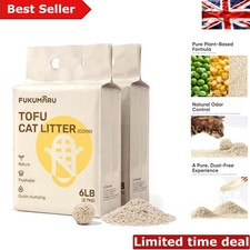 Quick Clumping Cat Litter - 5.4Kg Unscented Tofu, Effective Odor Control 5.92 per kilo